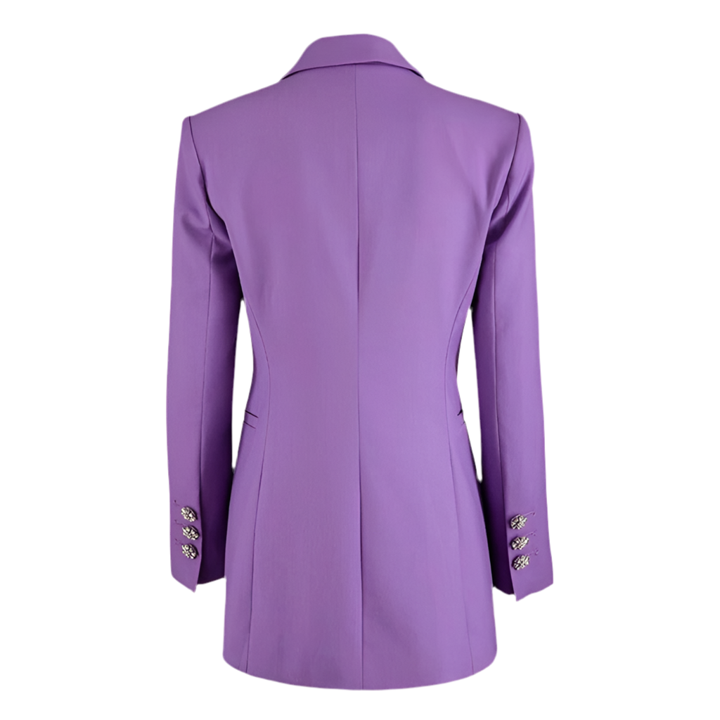 Silver Buttons Blazer Dress