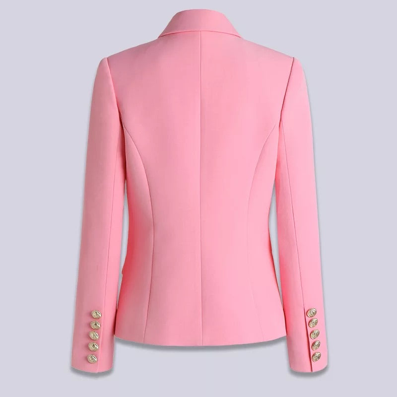 GOLD BUTTONS SOFT PINK BLAZER