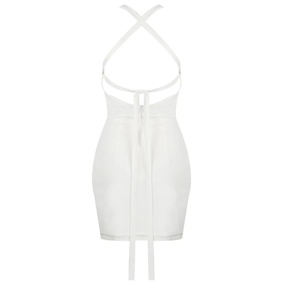 Drape Backless Mini Dress