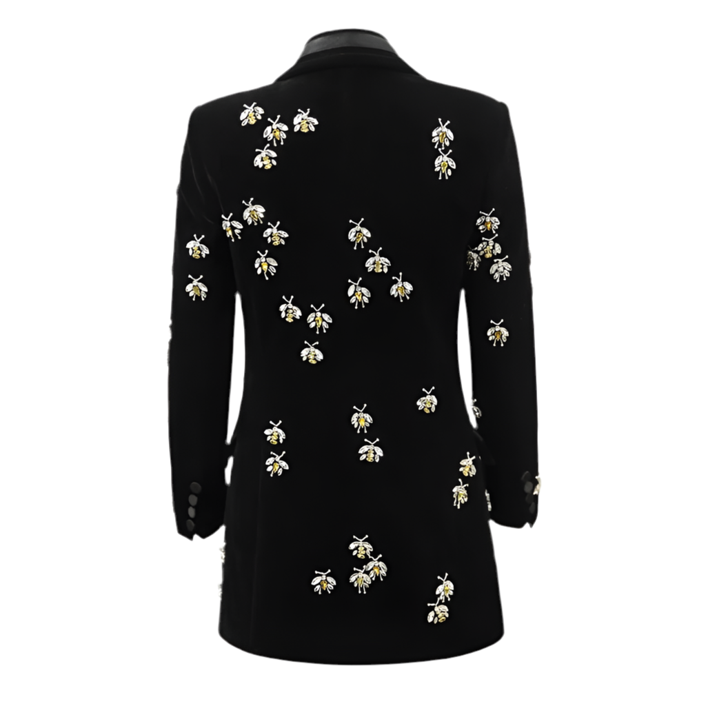 Black Velvet Crystal Blazer