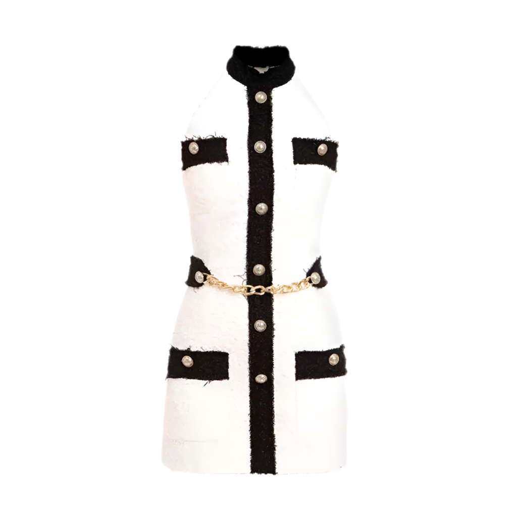 Tweed Halter Mini Dress