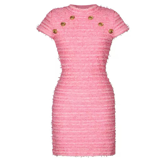 Dian Pink Knit Dress
