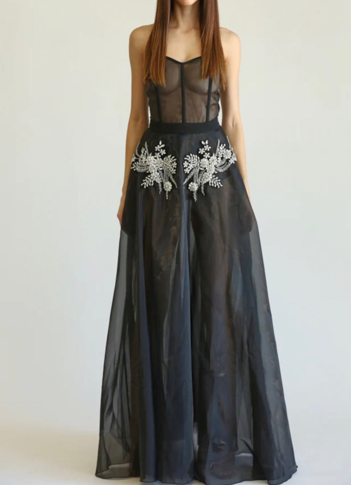 Alma Crystal Dress+Crop Blazer Set