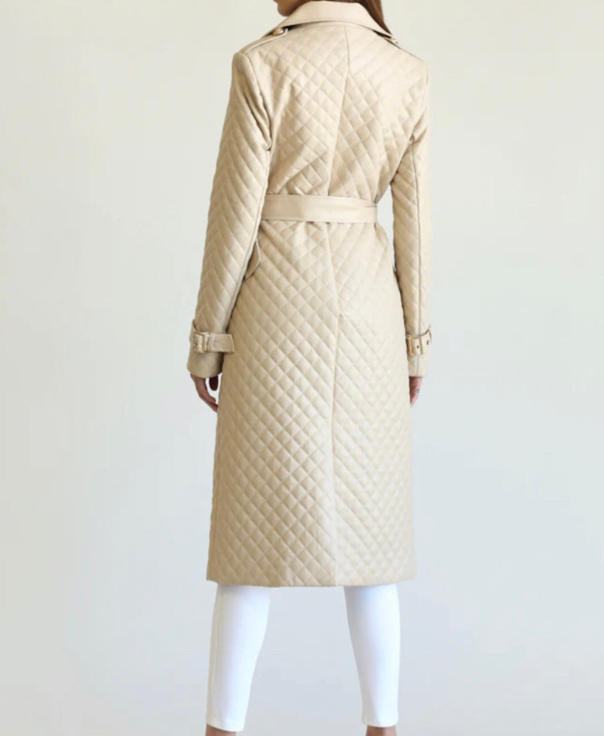 Alma Quilted Dress Trench Coat