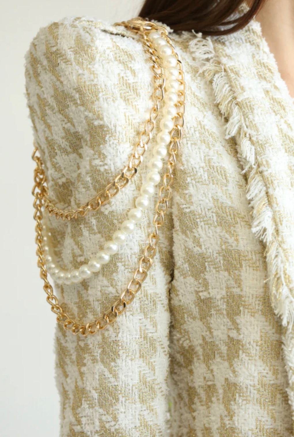 Alma Tweed Houndstooth Jacket