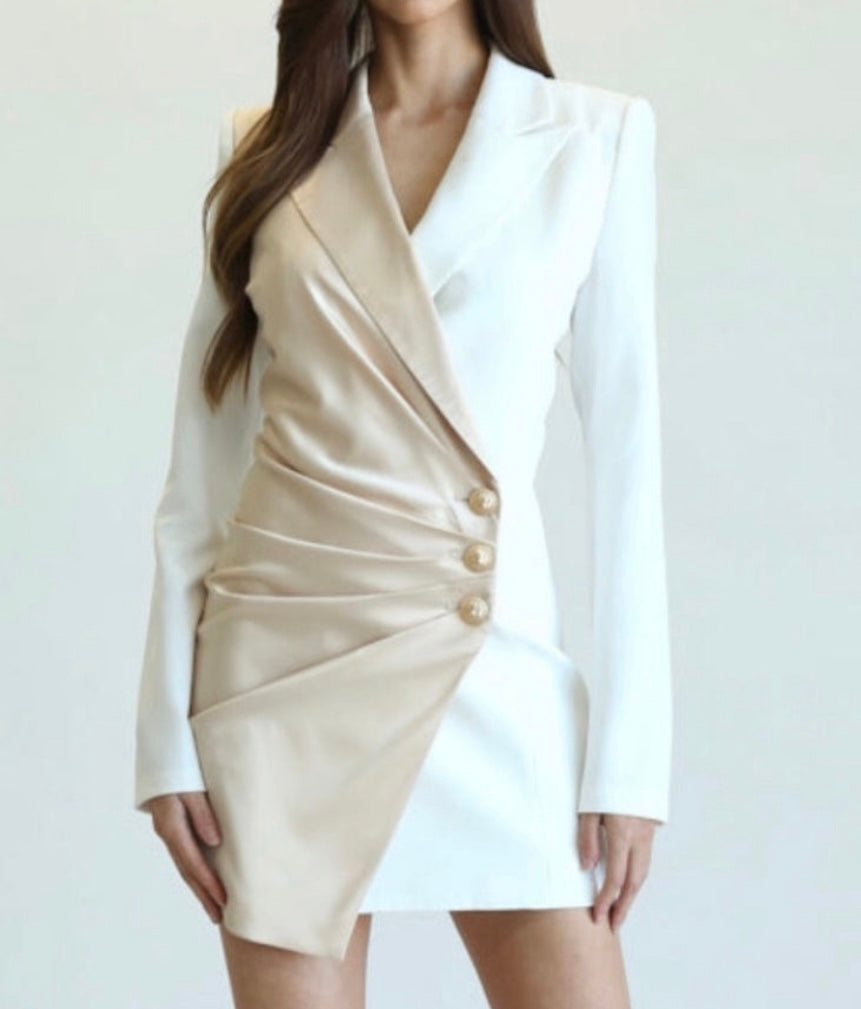 Alma 2-Tone Blazer Dress