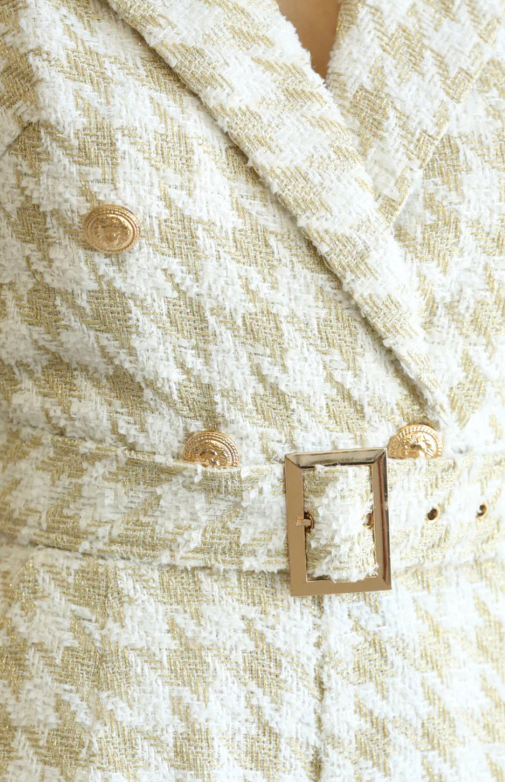 Alma Tweed Houndstooth Jumpsuit