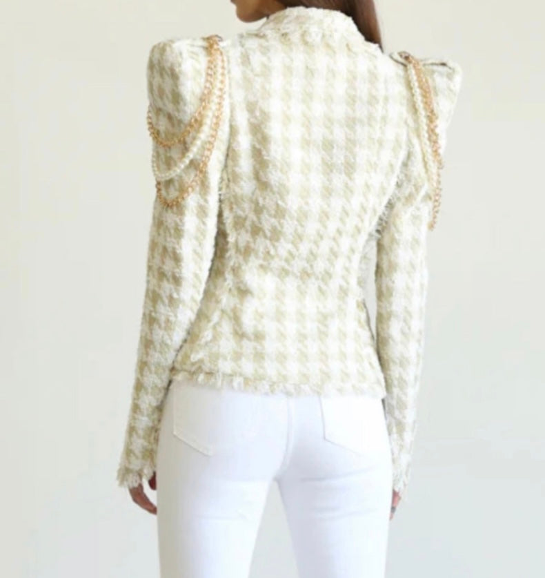 Alma Tweed Houndstooth Jacket