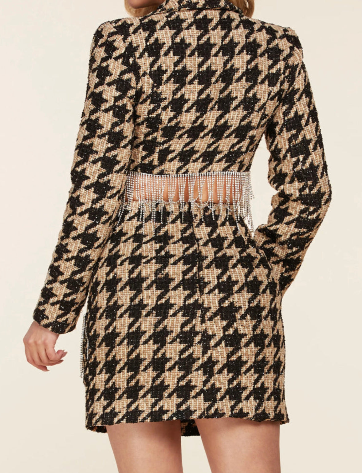 Alma Tweed Crystal Jacket-Skirt Set
