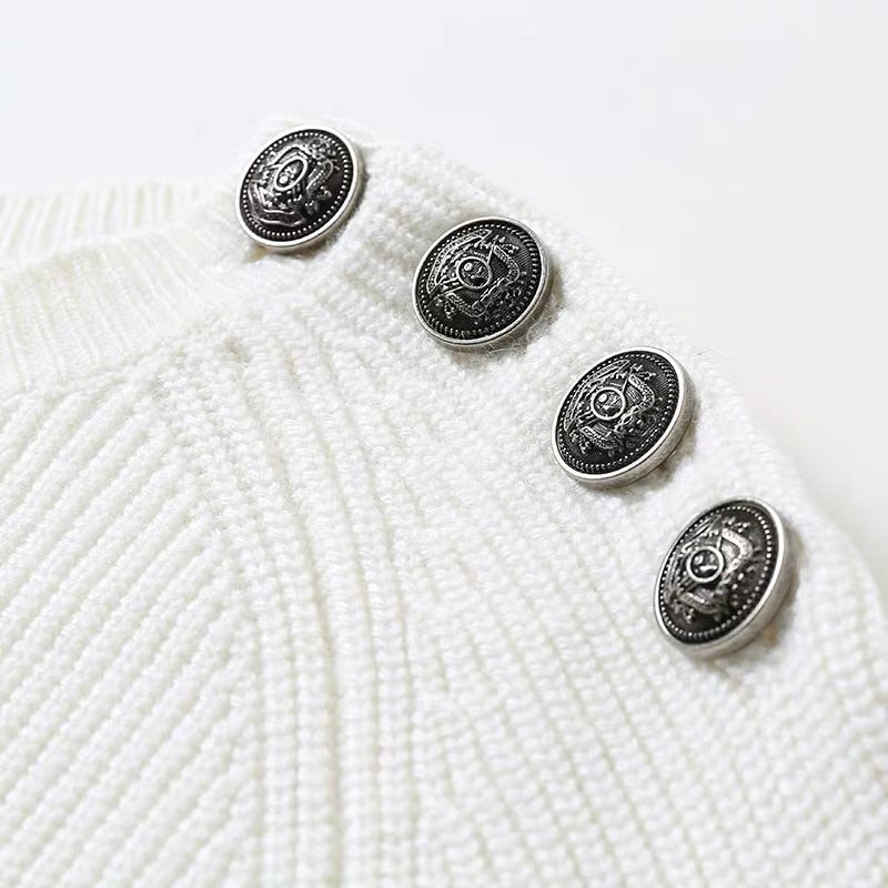 Striped Knitting Sweater O-neck