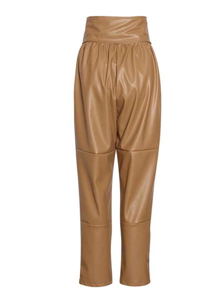 Leather Bowknot Trousers