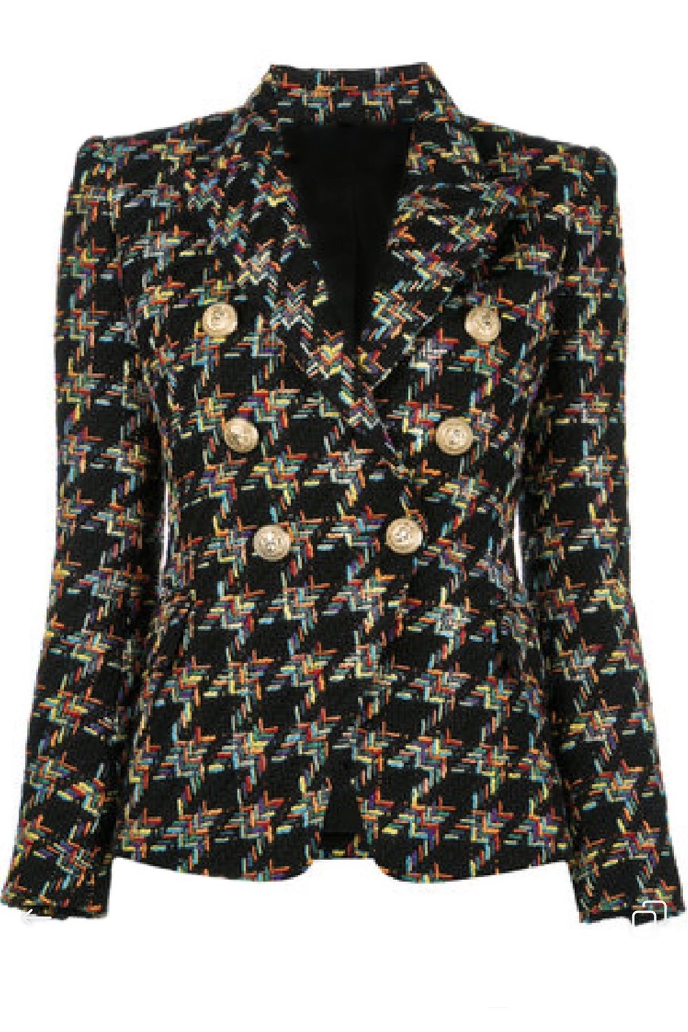Tweed Button Blazer