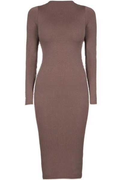 High Neck Midi Dress - 5 Colors
