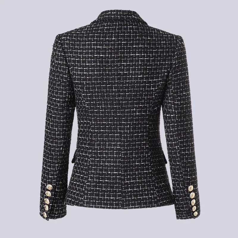 Tweed Gold Buttons Blazer
