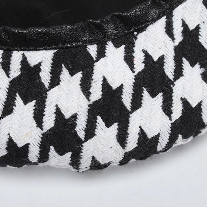 Houndstooth Beret